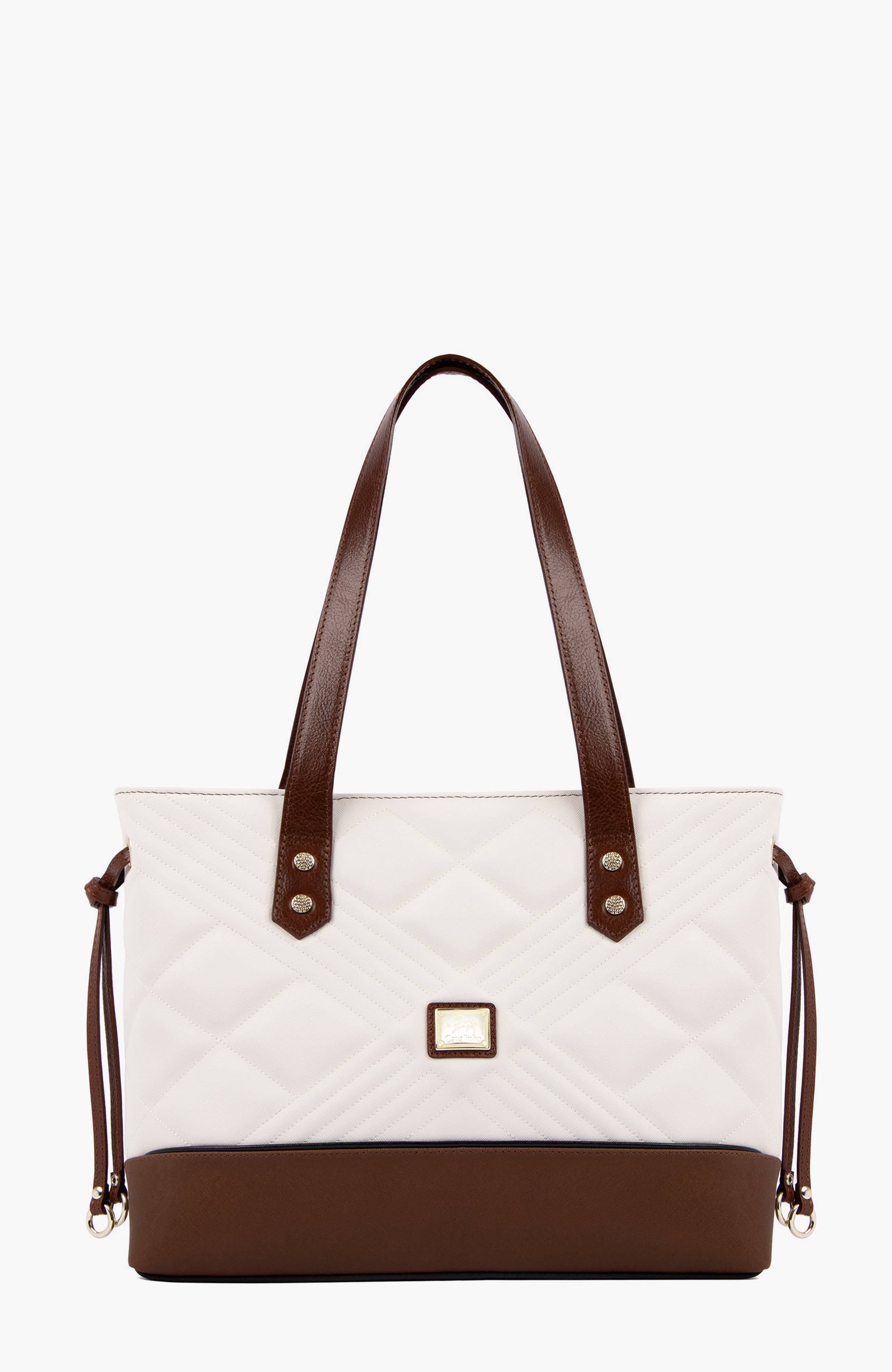 Poesie 578 Tote Bag, Main, color, Black / Camel Brown / White