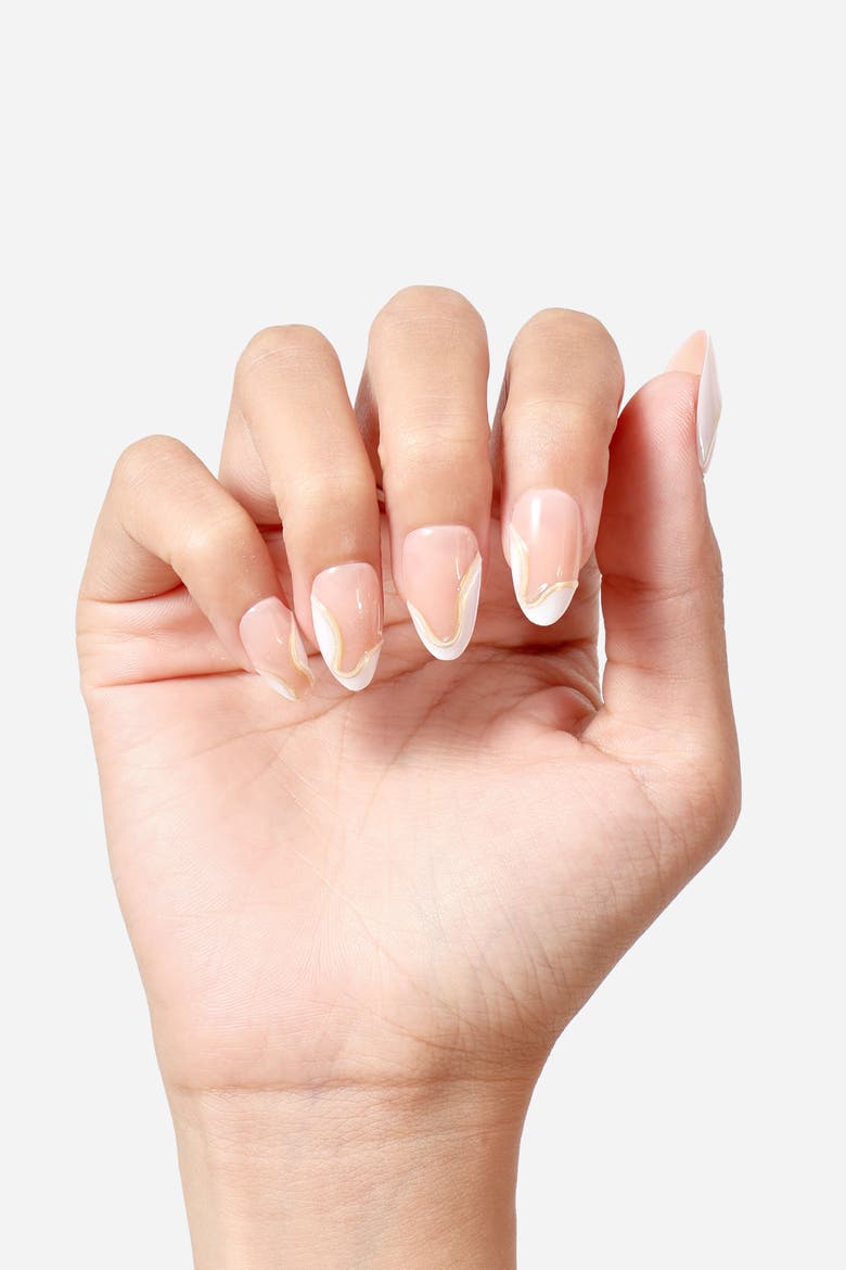 Simple But Make It A Statement Short Almond Press on Nails, Alternate, color, Beige