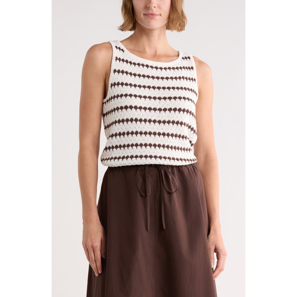 Halogen® Stripe Sweater Tank in New Ivory at Nordstrom Rack, Size Small