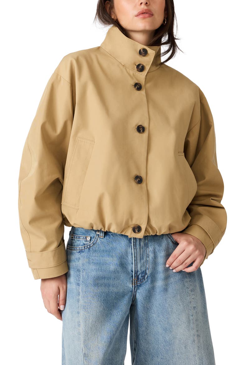 Fayden Stand Collar Jacket, Main, color, MEDIUM KHAKI