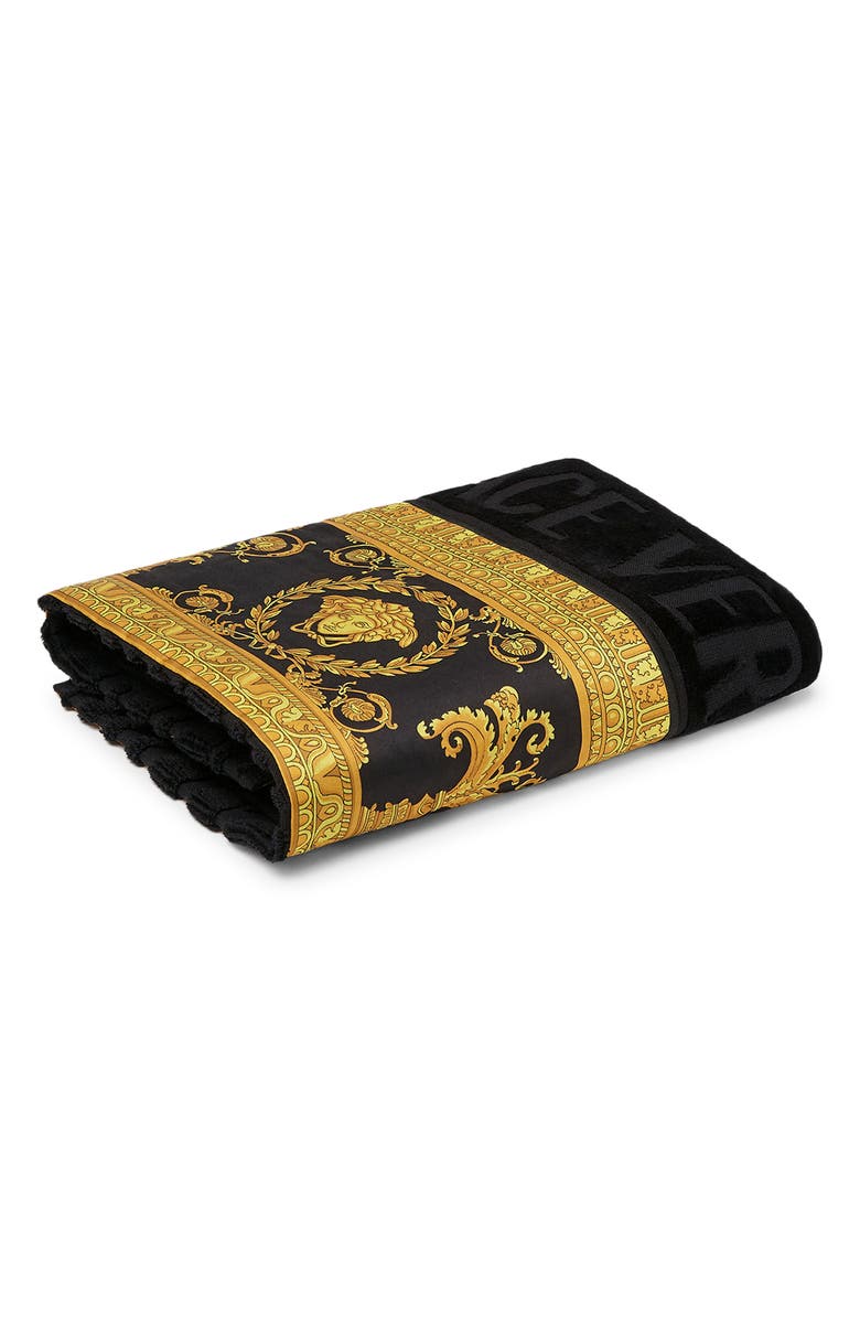 Versace I Heart Baroque Face Towel, Main, color, 