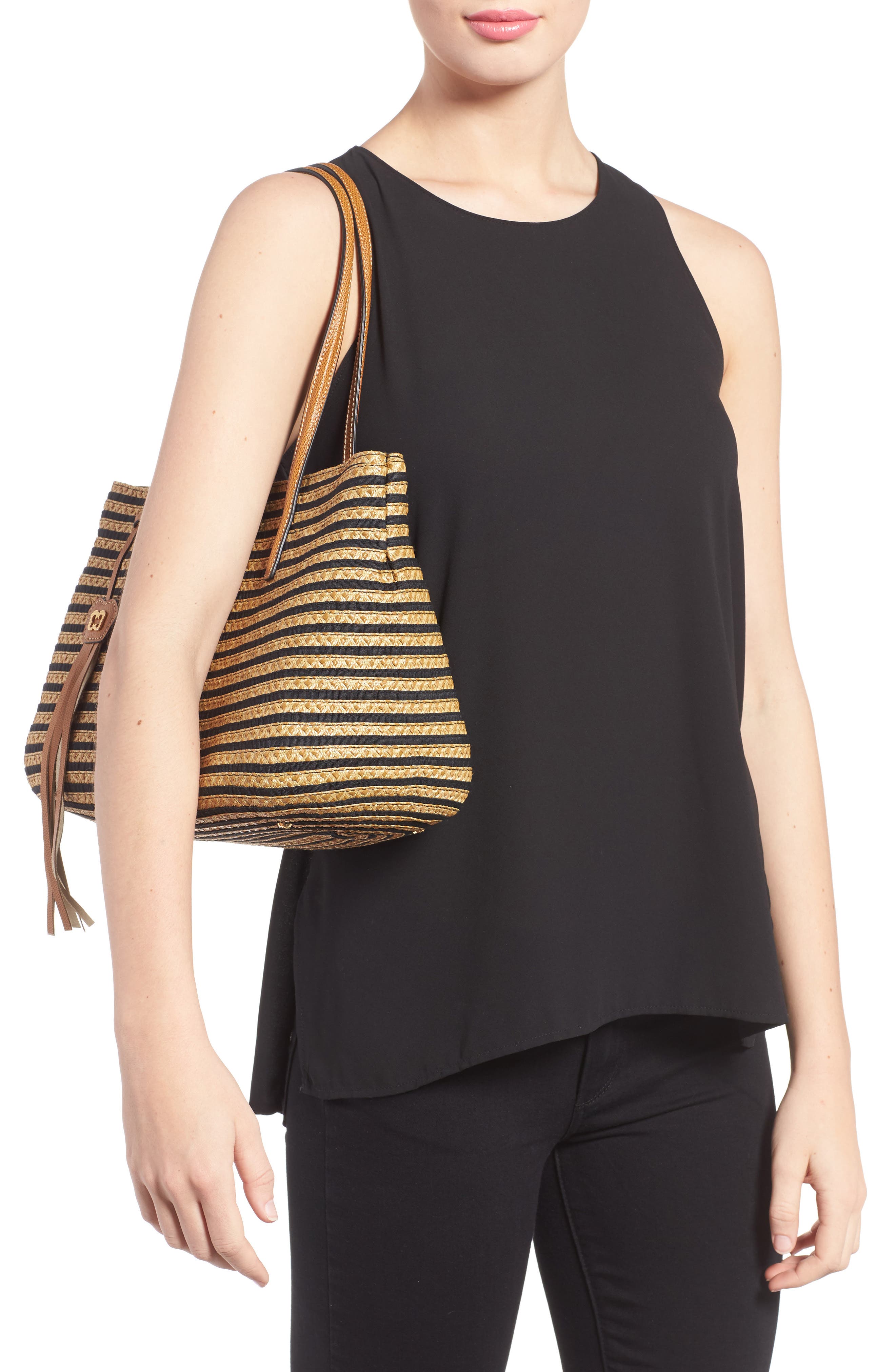 'Dame - Brooke' Tote, Alternate, color, BLACK MIX