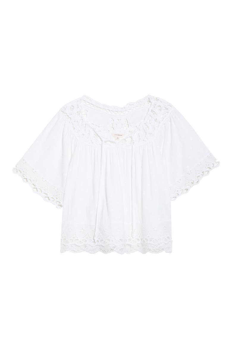 Battenburg Lace Embroidered Top, Main, color, BRIGHT WHITE