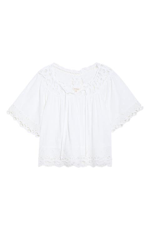 Battenburg Lace Embroidered Top