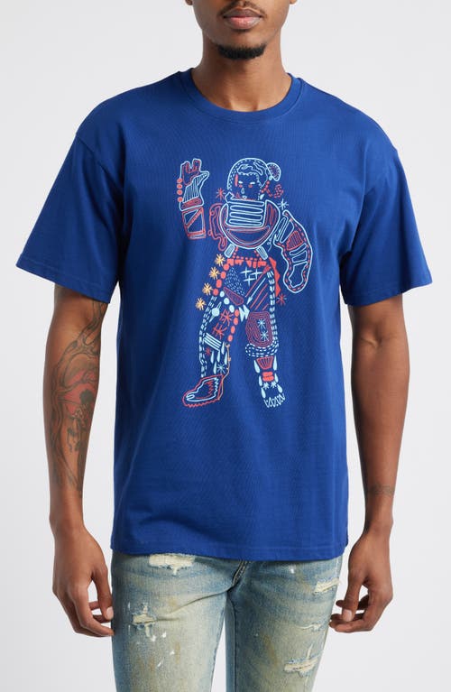 Billionaire Boys Club Space & Time Cotton Graphic T-Shirt in Blue Depths 