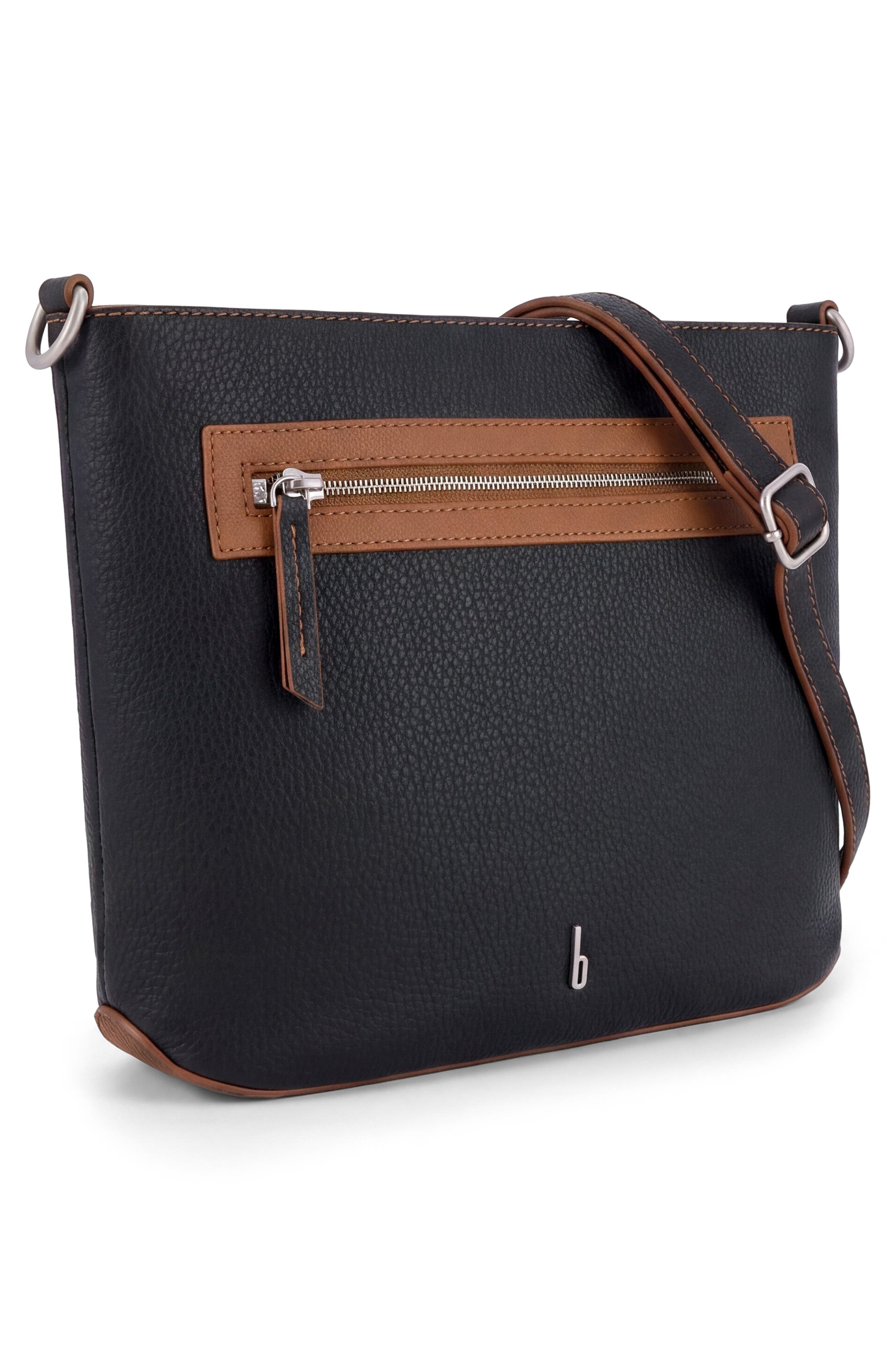 Elizabeth Leather Crossbody Bag, Alternate, color, BLACK/ TAN