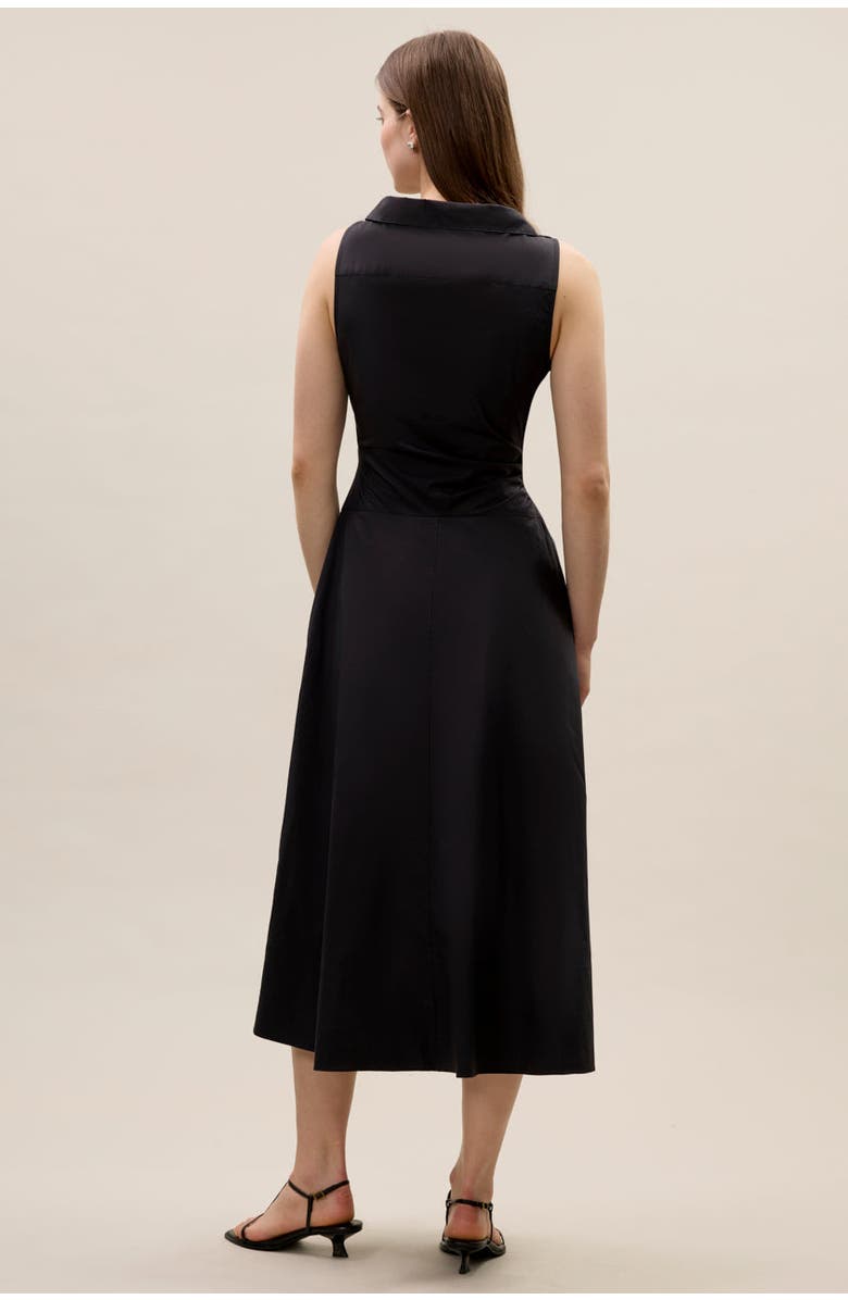 Rebecca Taylor Isla Poplin Dress, Alternate, color, Black