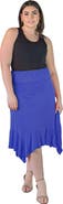 24seven Comfort Apparel Knee Length Elastic Waist Skirt