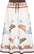 Herno Summer Print Cotton Midi Skirt