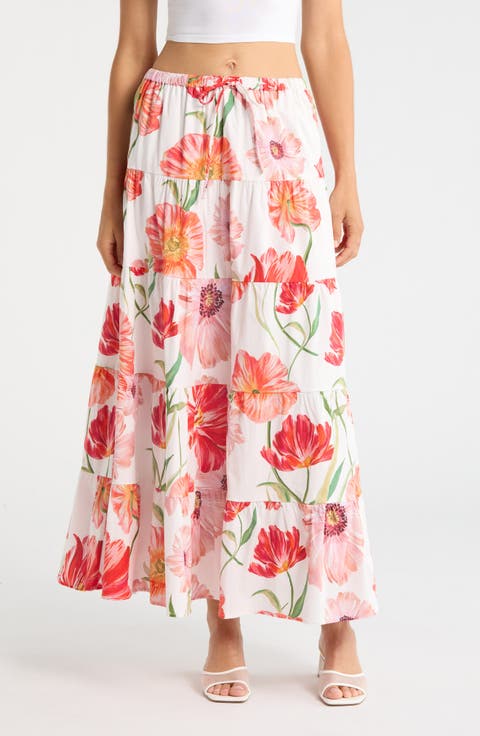 Marigold Tiered Midi Skirt