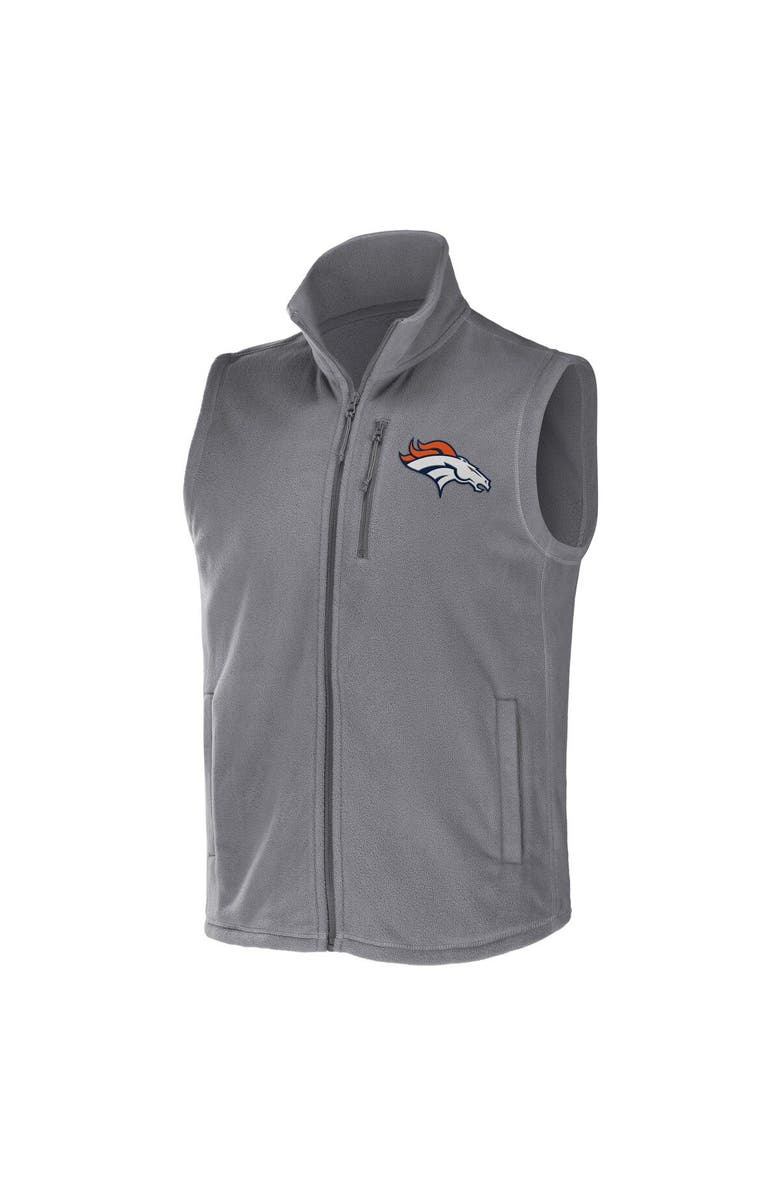 NFL X DARIUS RUCKER Men's NFL x Darius Rucker Collection by Fanatics Gray Denver Broncos Polar Fleece Full-Zip Vest, Alternate, color, 