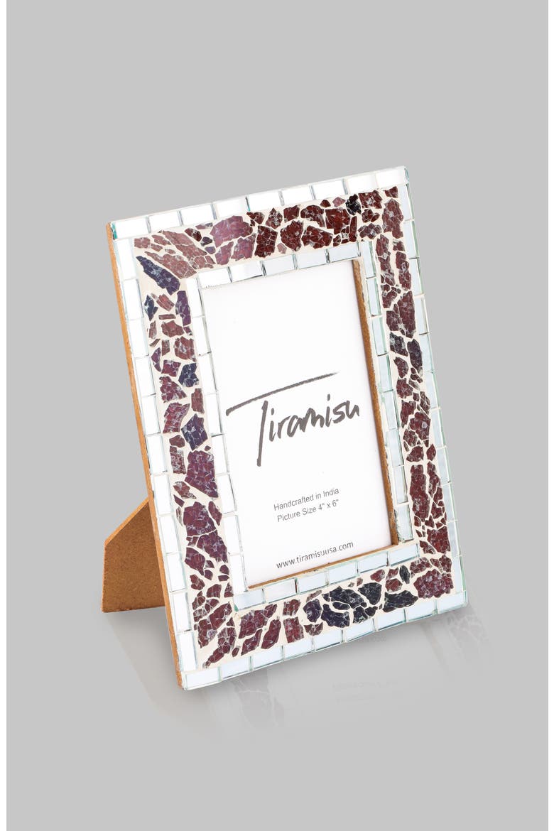 Arctic Whisper Mosaic 4" x 6" Picture Frame, Alternate, color, RED