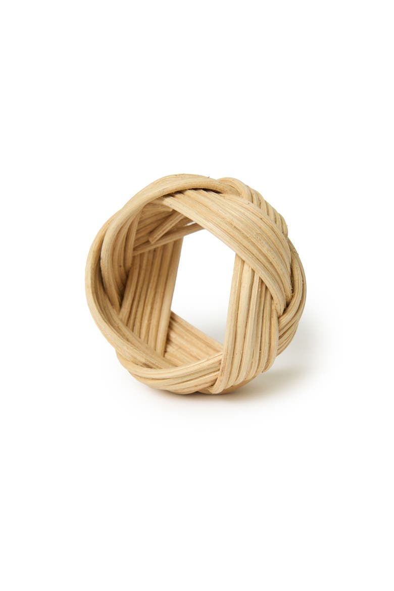 Braided Weave Napkin Rings - Set of 4, Alternate, color, Natural