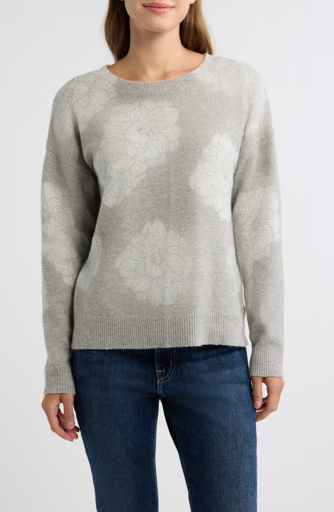 Floral Jacquard Sweater