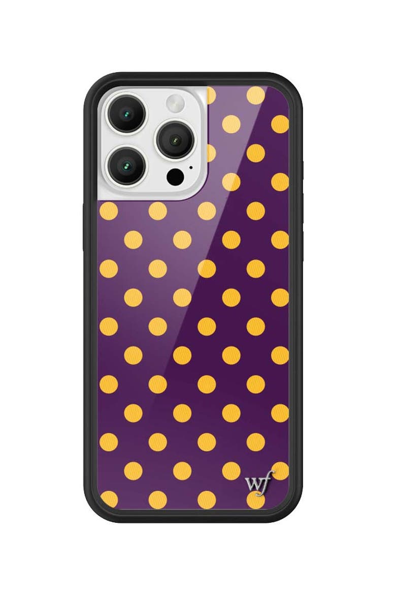 Polka Dot | Purple and Yellow iPhone Case, Main, color, Purple