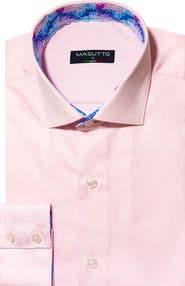 MASUTTO Jude Solid Button-Up Long Sleeve Shirt