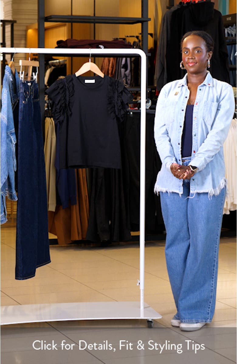 Leia Ruffle Sleeve Organic Cotton Top, sales video thumbnail