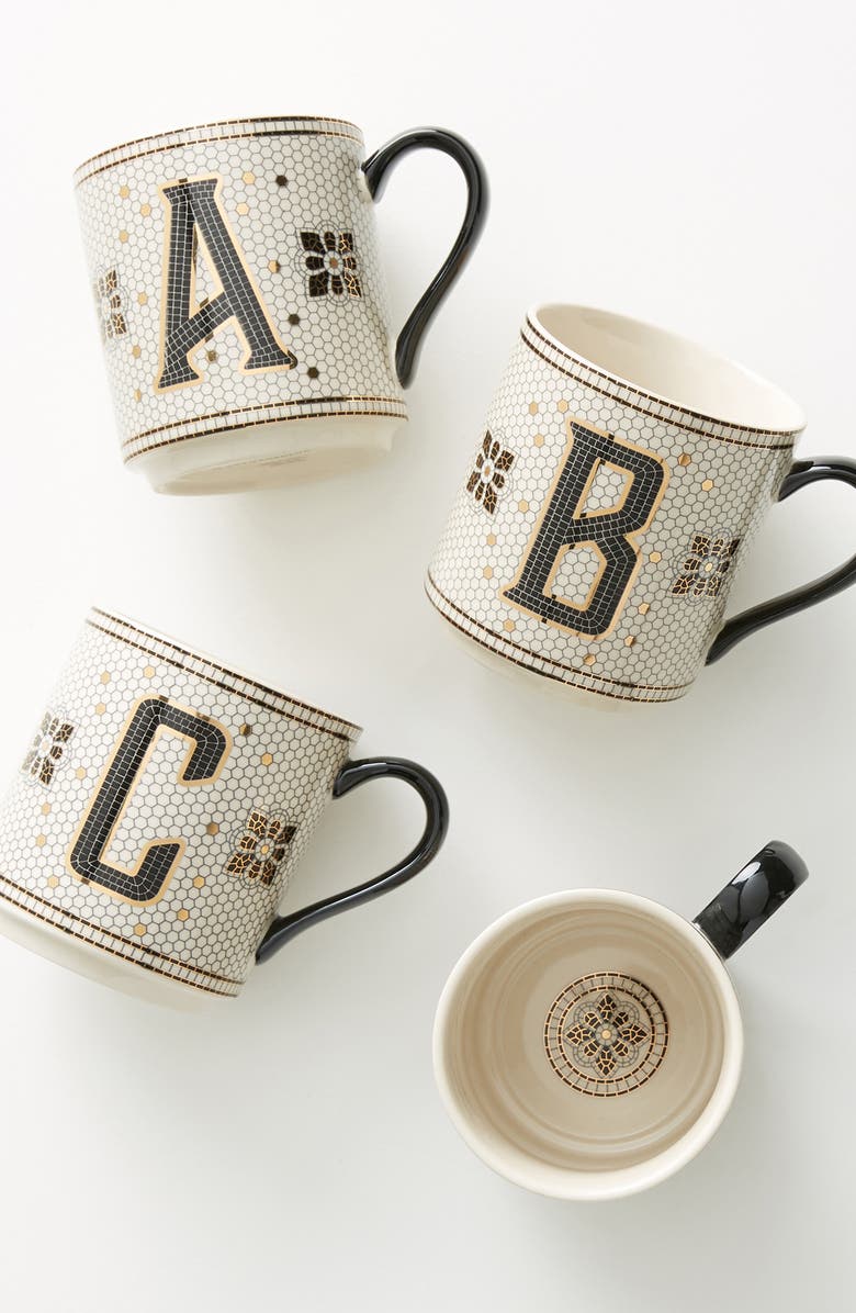 Anthropologie Home Bistro Monogram Mug, Alternate, color, 