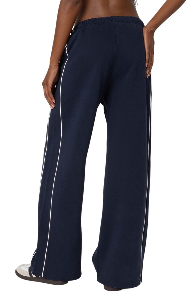EDIKTED Autumn Cotton Blend Sweatpants, Alternate, color, Navy