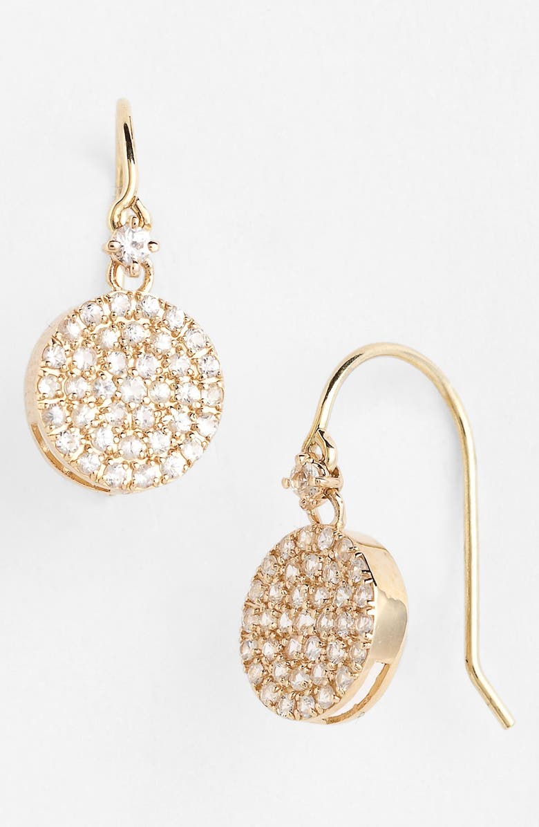 Suzanne Kalan KALAN by Suzanne Kalan Pavé Sapphire Drop Earrings, Main, color,