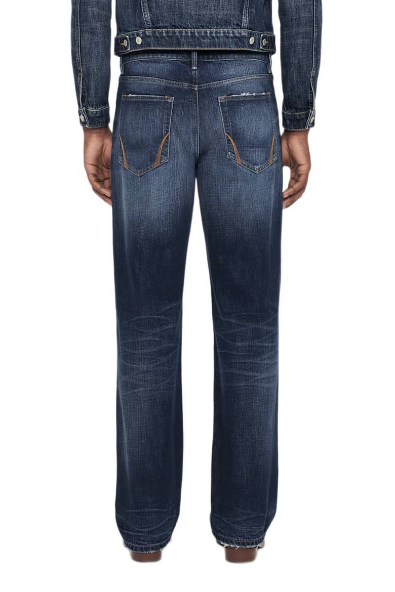 Loose Straight Leg Ripped Jeans, Alternate, color, DESTROY MID INDIGO