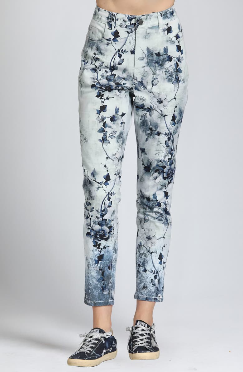 APNY Floral Print Skinny Jeans, Main, color,