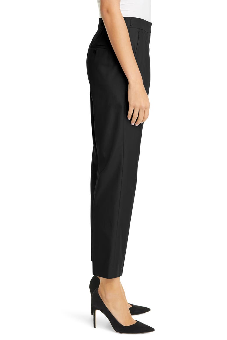 Lucas Straight Leg Gabardine Ankle Pants, Alternate, color, BLACK