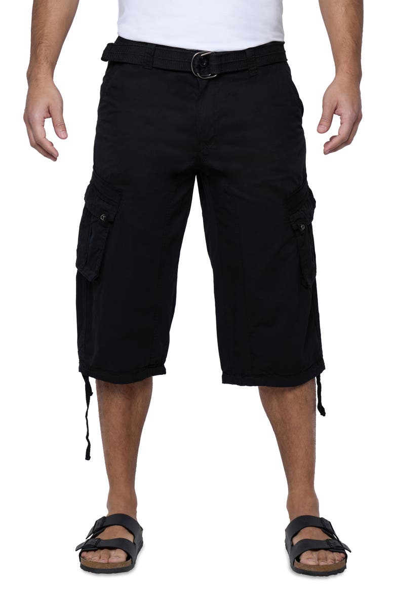 XRAY Belted Cargo Shorts, Main, color, Black