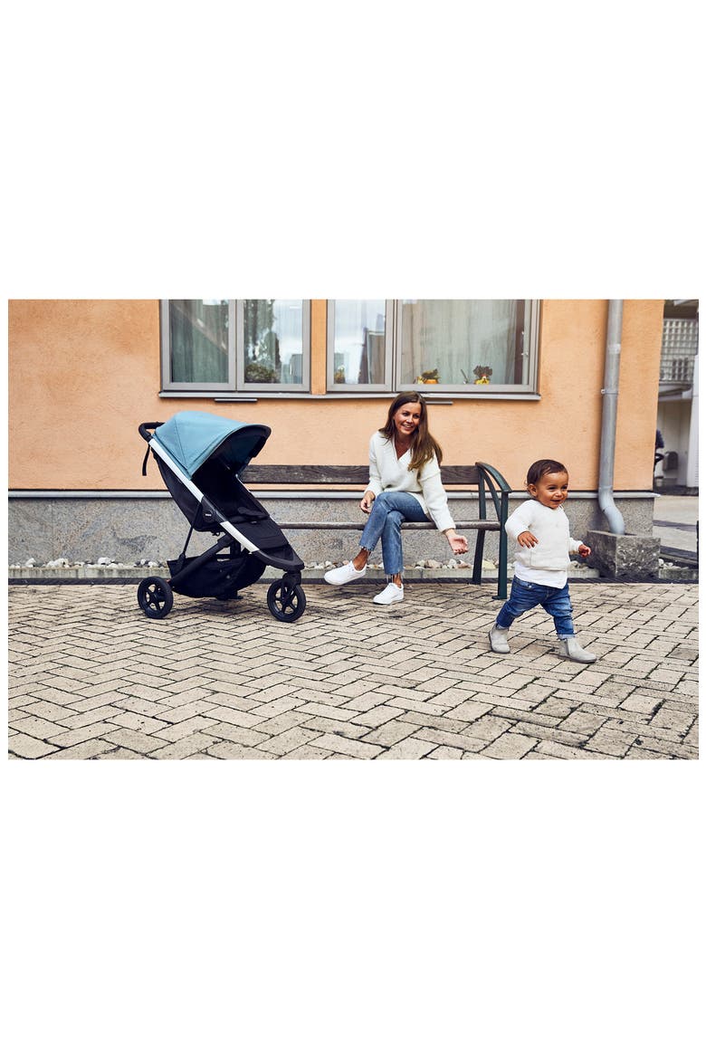 Spring Stroller, Alternate, color, GREY MELANGE/ BLACK