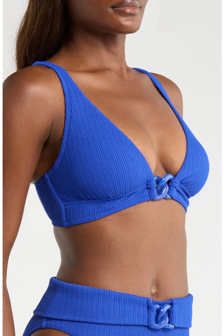 Rib Triangle Bikini Top, Alternate, color, LUMINOUS BLUE