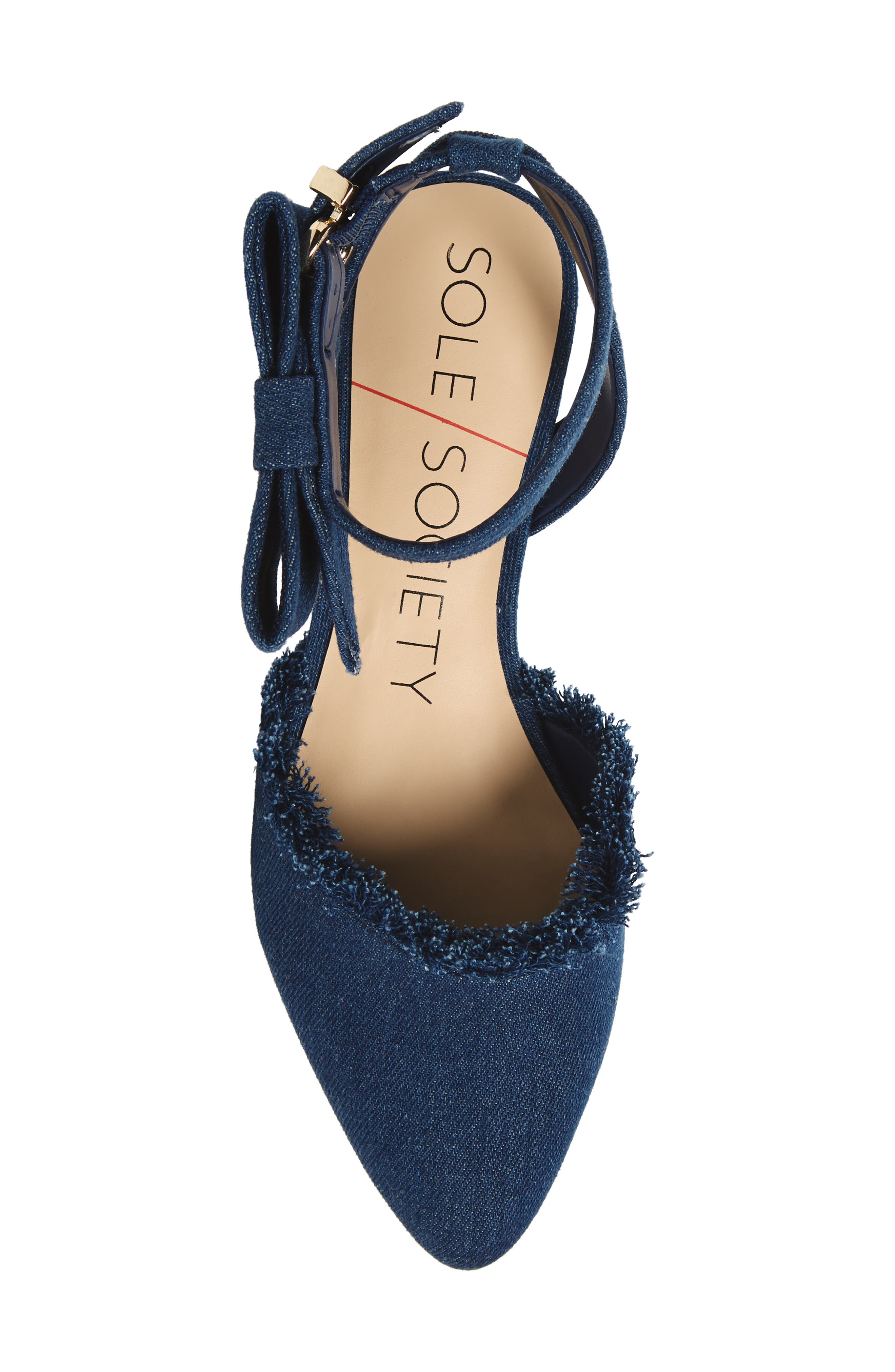Pollie Flat, Alternate, color, DARK BLUE DENIM