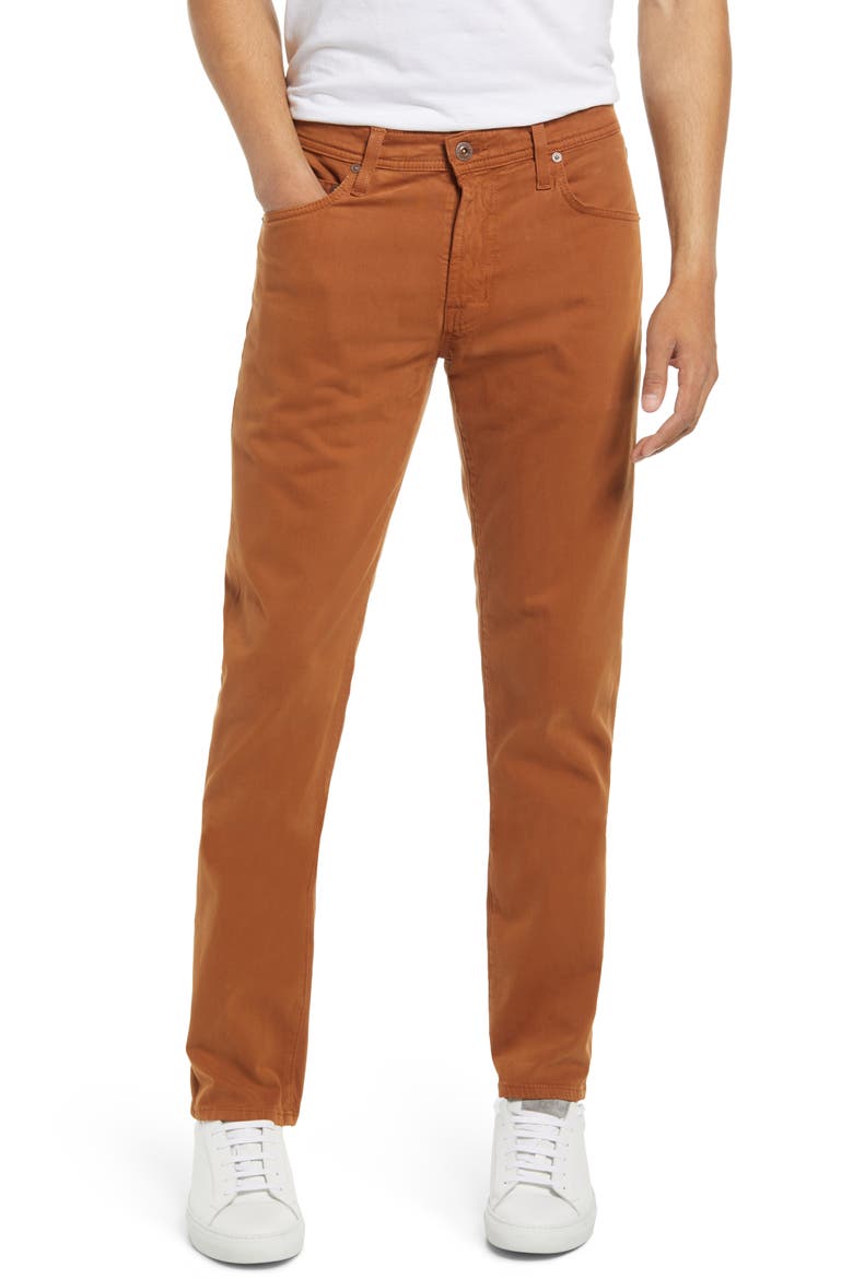 Tellis Slim Fit Sateen Pants (Nordstrom Exclusive), Main, color, CLAY STONE
