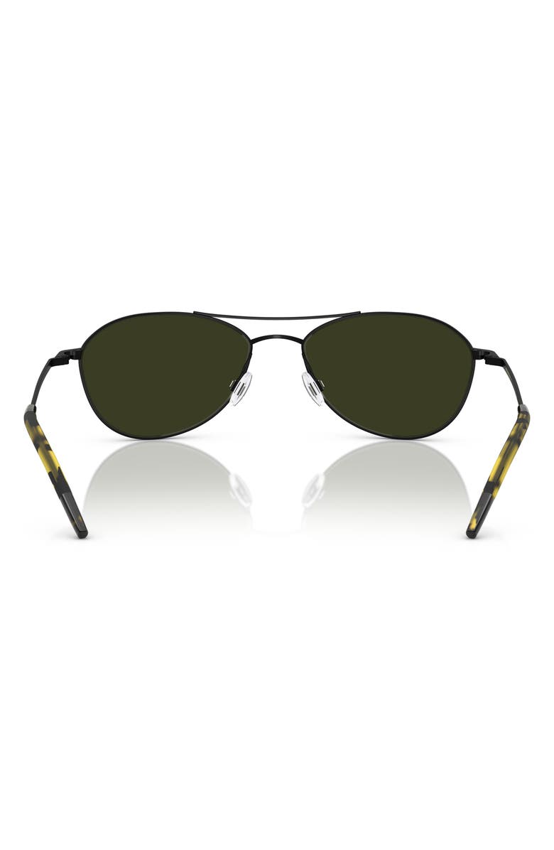 Oliver Peoples 57mm Pilot Polarized Sunglasses, Alternate, color, Matte Black/ G15 Polar