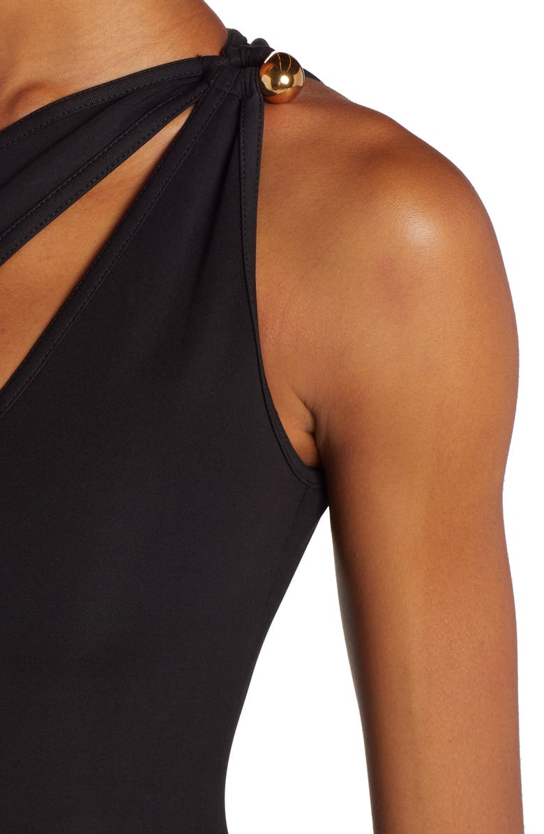Bottega Veneta Cutout One-Shoulder One-Piece Swimsuit, Alternate, color, 