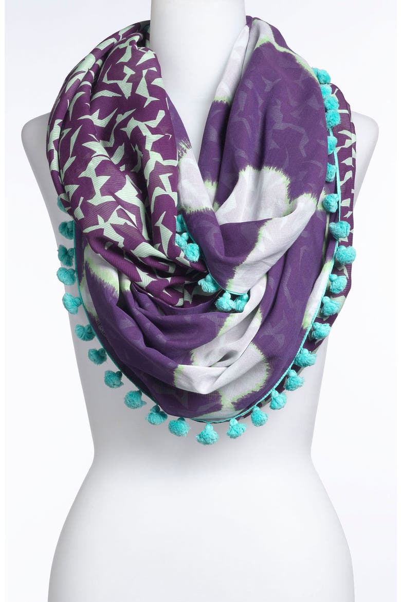 Infinity Scarf, Main, color, SIBORI LEAVES/ GEOMARKS MINT