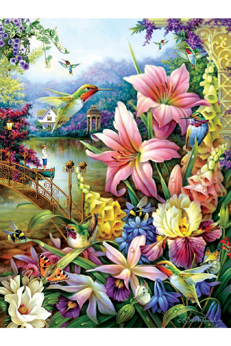 Garden by the River 1000 piece Jigsaw Puzzle for Adults, Alternate, color, Multicolor