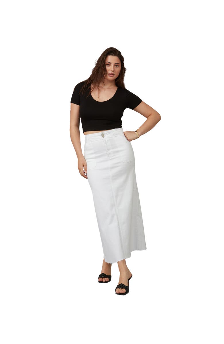Lola Jeans Madlyn High Rise Maxi Skirt, Alternate, color,