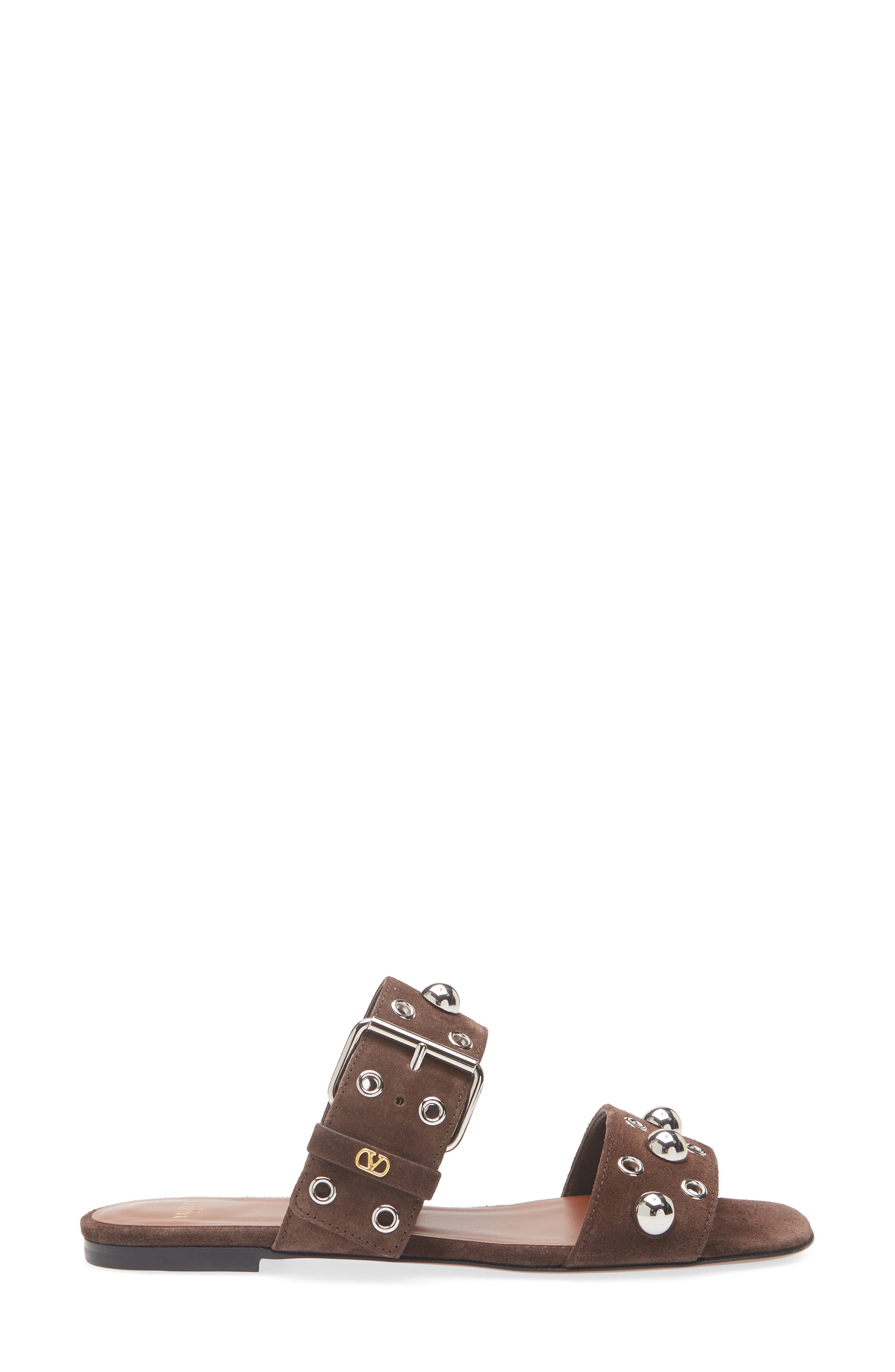 Valentino Garavani Nellcôte Slide Sandal, Alternate, color, Brown