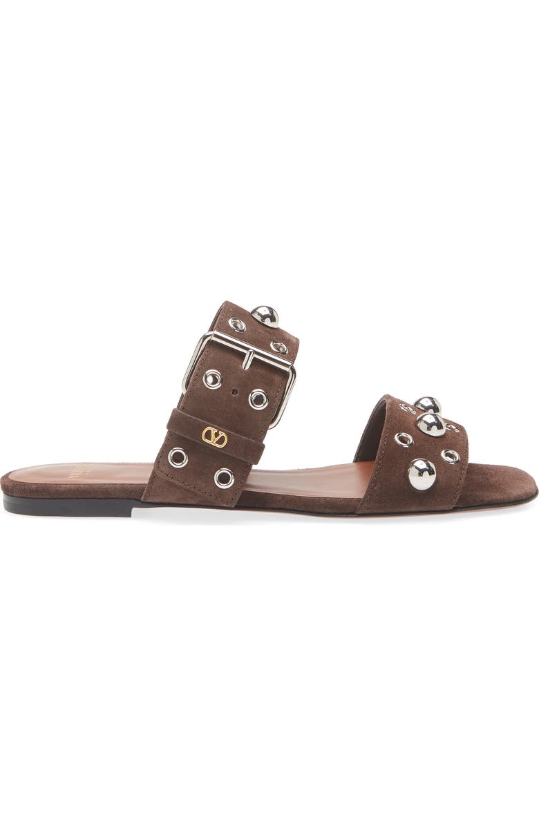 Valentino Garavani Nellcôte Slide Sandal, Alternate, color, Brown