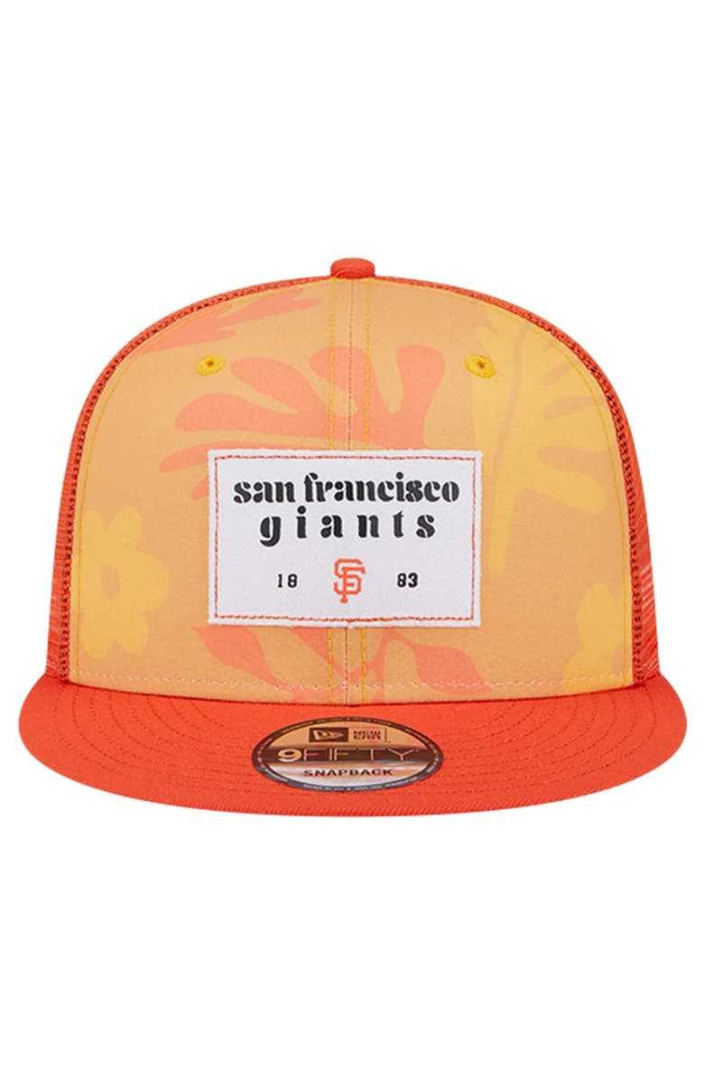 New Era Men's New Era Orange San Francisco Giants Bikini Bottom Trucker 9FIFTY Snapback Hat, Alternate, color, Orange