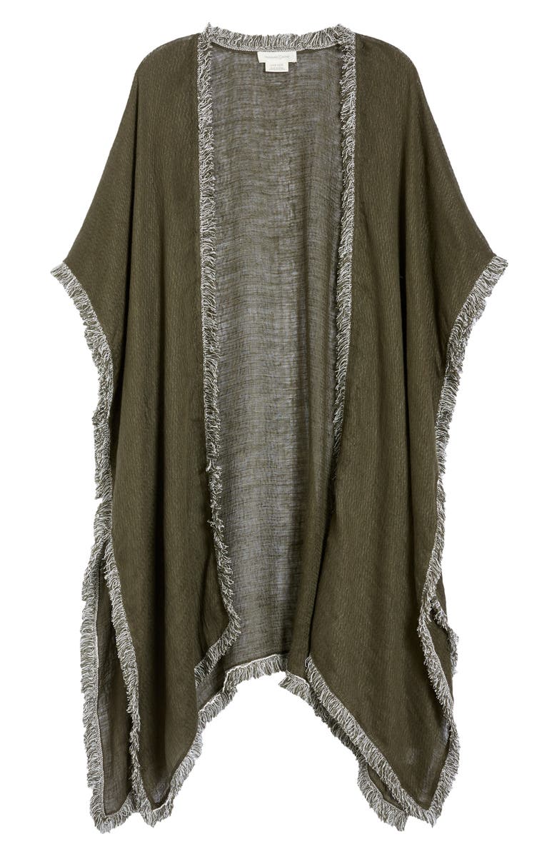 Treasure & Bond Fringe Trim Ruana, Main, color,