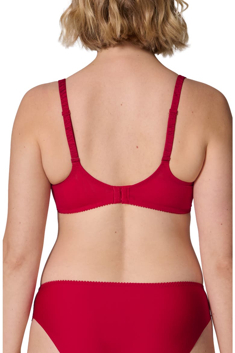 Intrigue Sheer Full Coverage Underwire Plunge Bra, Alternate, color, OPERA RED