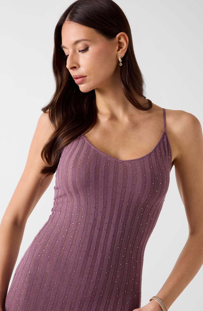 GUESS Meena Rib Knit Sheer Skirt Maxi Dress, Alternate, color, F45y-Open