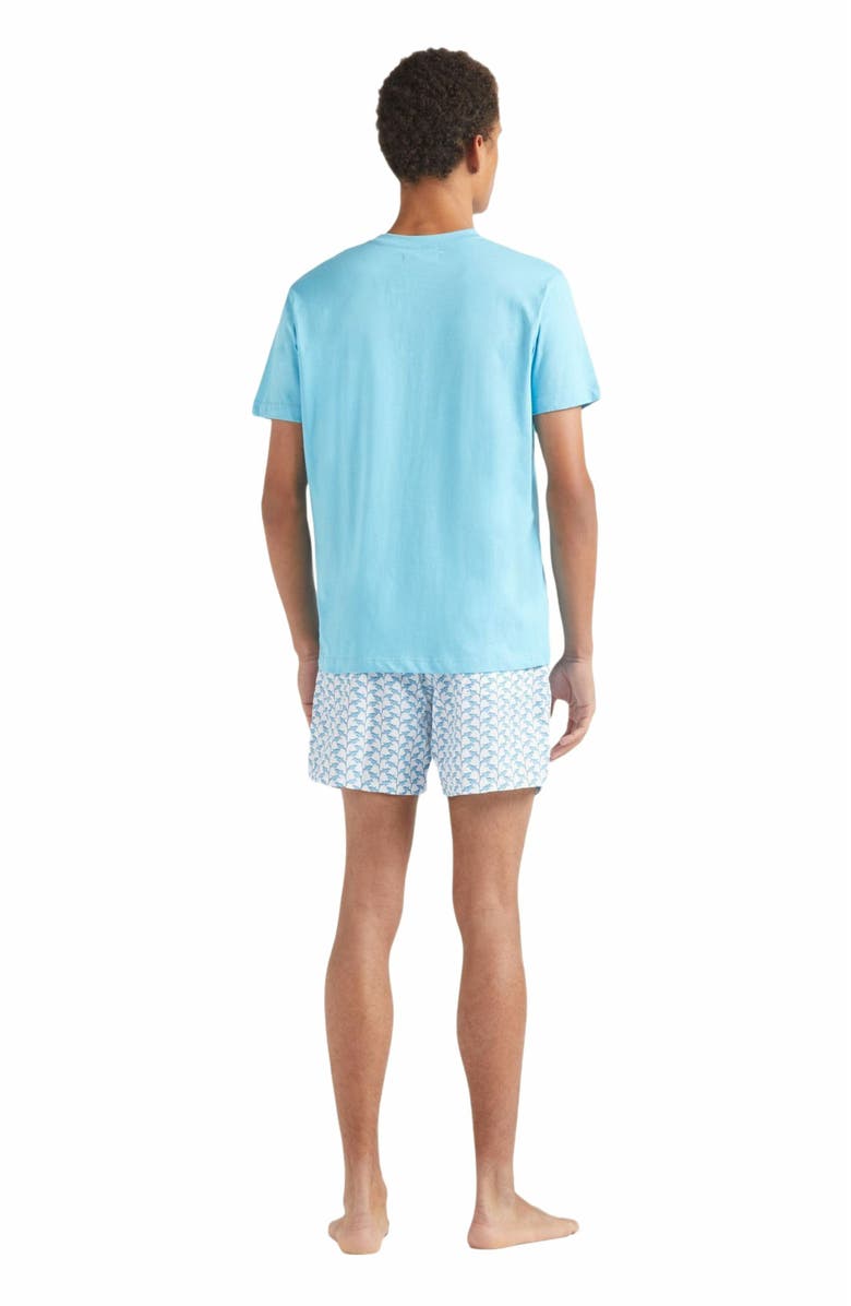 Vilebrequin Men's Gummy Logo Cotton T-Shirt, Alternate, color, Topaze Bleue