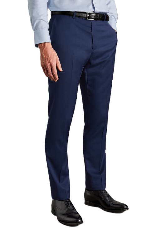 Charles Tyrwhitt Slim Fit Natural Stretch Twill Suit Trouser in Royal Blue 