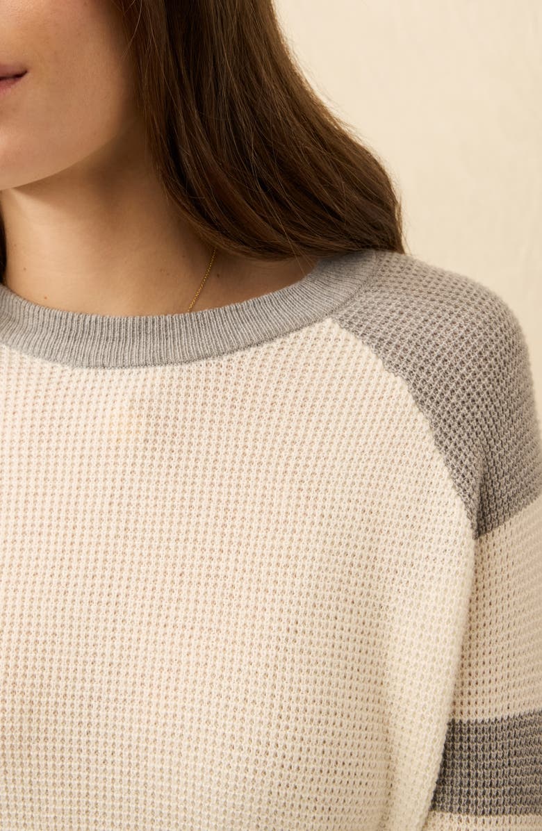 Faherty Throwback Stripe Organic Cotton & Cashmere Sweater, Alternate, color,