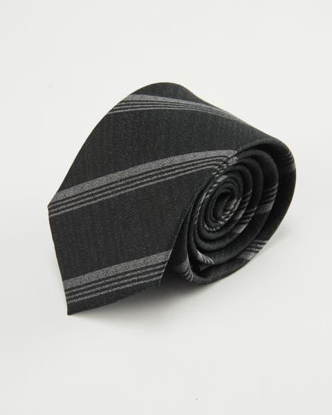 Triple-Striped Silk Jacquard Tie