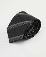 Knottery & Co Triple-Striped Silk Jacquard Tie