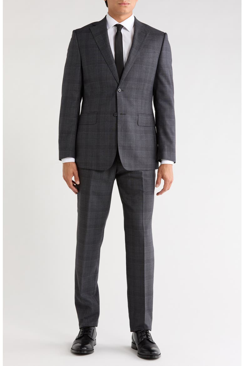 Wool Blend Suit, Main, color, CHARCOAL