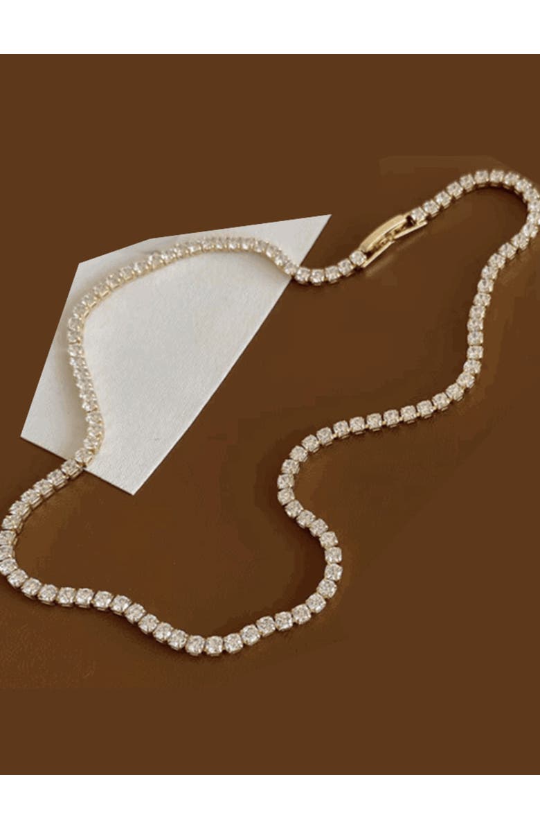 DLORIA Moonlit Tennis Necklace with AAAAA Cubic Zirconia, Alternate, color, 